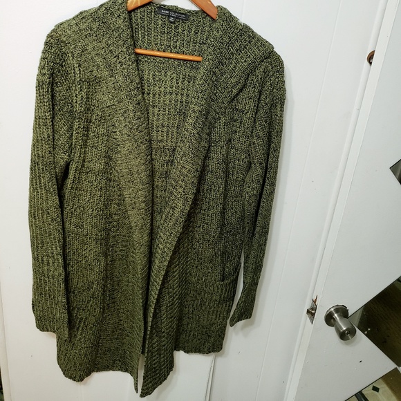 Green Open Front Duster w/Hood - Picture 1 of 2